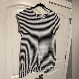 Madewell striped dress with pockets, size large